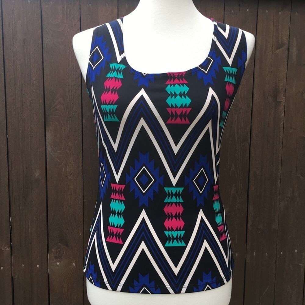 Sharon Max | Size Medium Tribal Print Tank